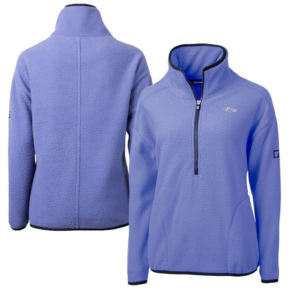 Baltimore Ravens Cutter & Buck Women's Cascade Eco Fleece Half-Zip Jacket - Lavender - NFL