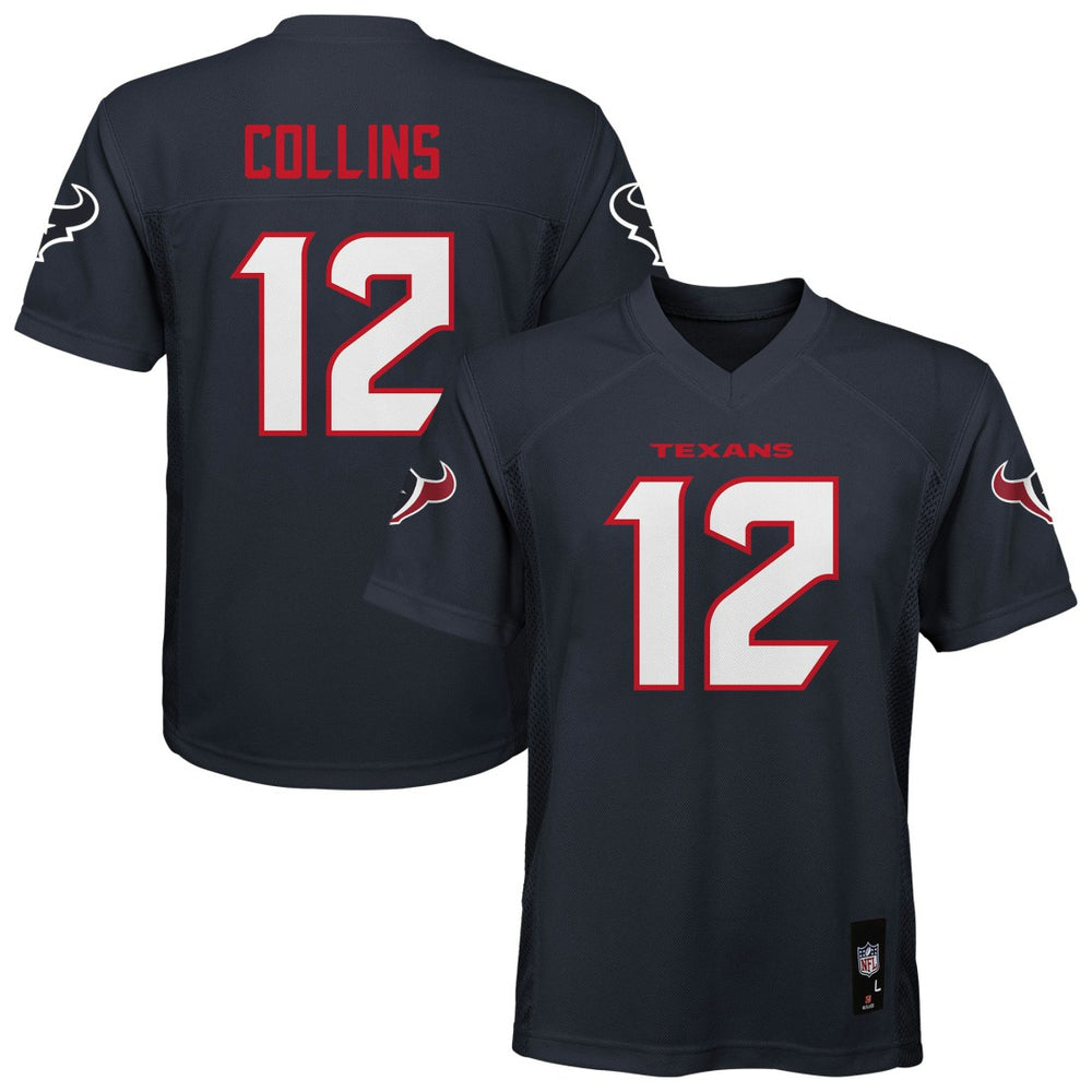 Nico Collins Houston Texans Youth Replica Player Jersey - Navy - NFL