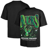 47 brand Milwaukee Bucks '47 Past Champs Collection Flashbulb Foundation T-Shirt Black