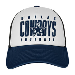 Dallas Cowboys Outerstuff Youth Essentials Trucker Adjustable Hat - White - NFL