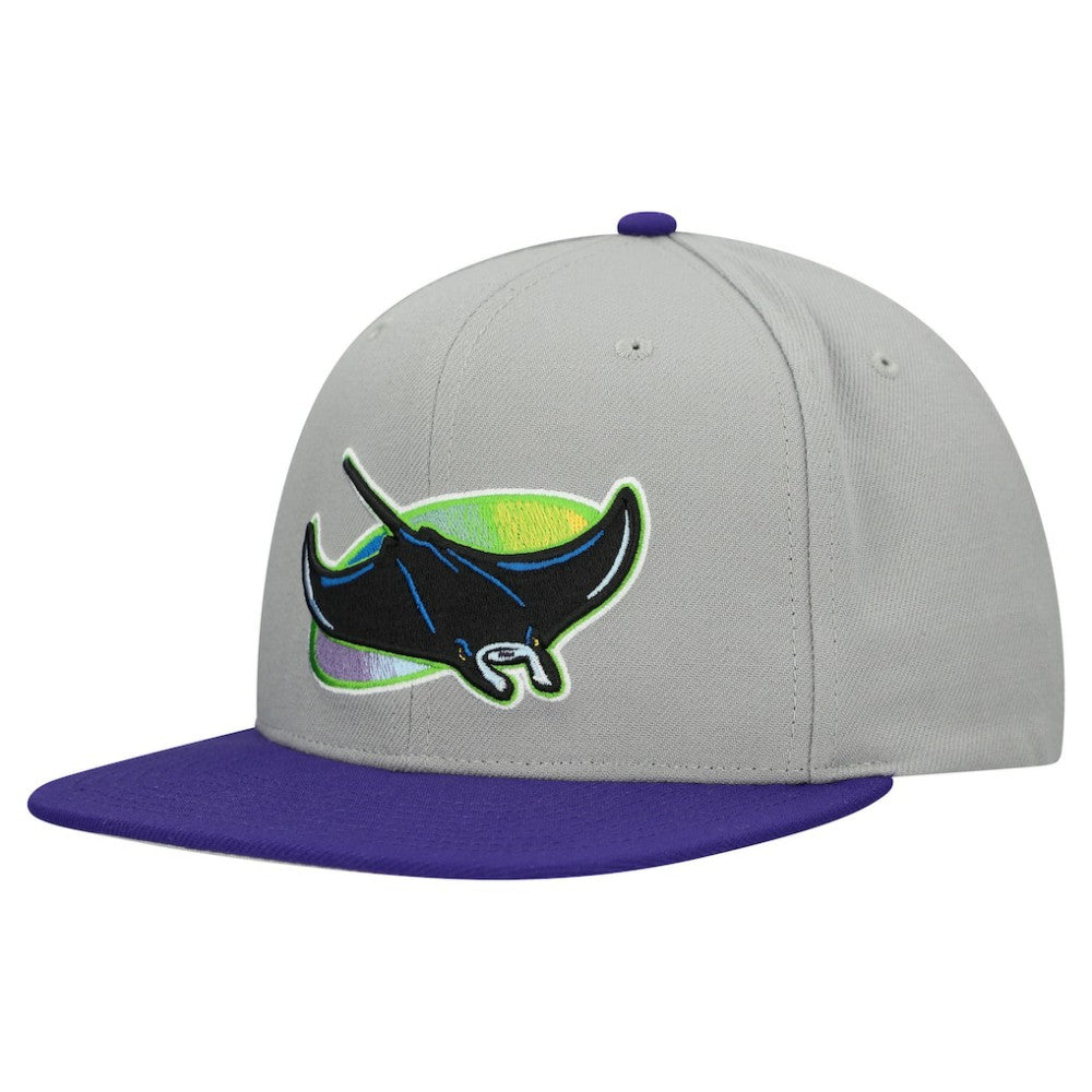 Tampa Bay Rays Mitchell & Ness Cooperstown Collection Basic Flip Snapback Hat Discount