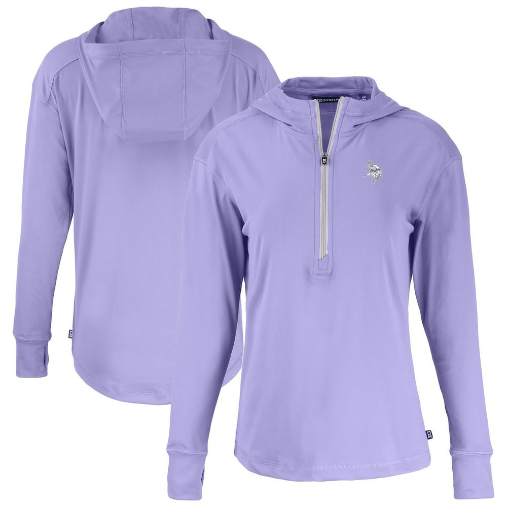Minnesota Vikings Cutter & Buck Women's Daybreak Eco Recycled Half-Zip Hoodie - Purple - NFL