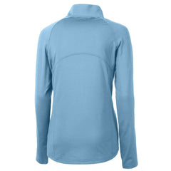 New Orleans Saints Cutter & Buck Women's Adapt Eco Knit Stretch Recycled Half-Zip Top - Powder Blue - NFL