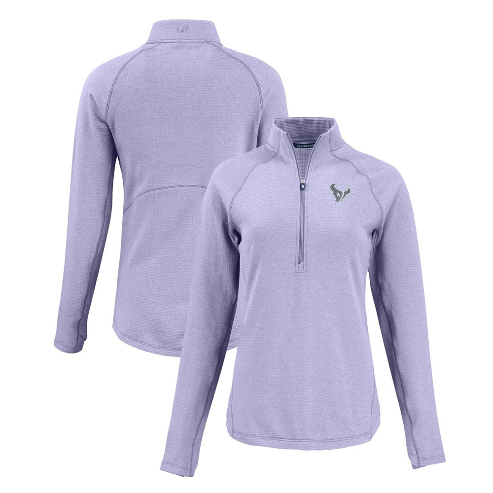 Houston Texans Cutter & Buck Women's Peshastin Eco Fleece Recycled Half-Zip Top - Purple - NFL