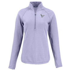 Houston Texans Cutter & Buck Women's Peshastin Eco Fleece Recycled Half-Zip Top - Purple - NFL