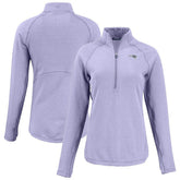 New England Patriots Cutter & Buck Women's Peshastin Eco Fleece Recycled Half-Zip Top - Purple - NFL