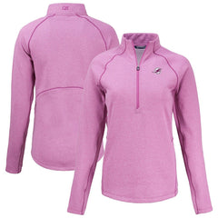 Miami Dolphins Cutter & Buck Women's Peshastin Eco Fleece Recycled Half-Zip Top - Pink - NFL