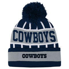 Dallas Cowboys Outerstuff Youth Go Fast Cuffed Knit Hat with Pom - Navy - NFL