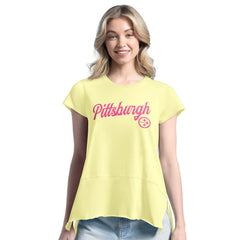 Pittsburgh Steelers Margaritaville Women's Gametime Is Paradise T-Shirt - Yellow - NFL