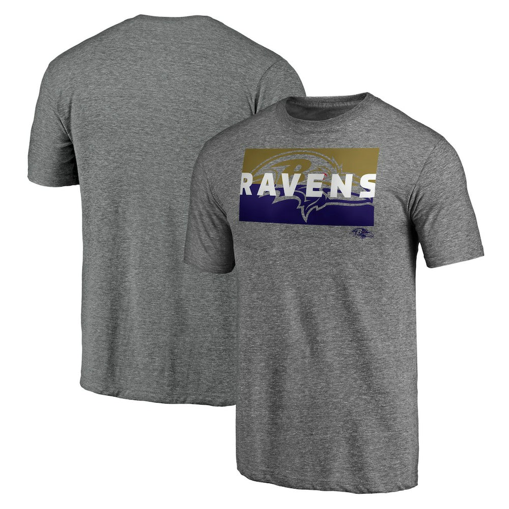 Baltimore Ravens Square Off Tri-Blend T-Shirt - Heather Gray - NFL