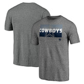 Dallas Cowboys Square Off Tri-Blend T-Shirt - Heather Gray - NFL