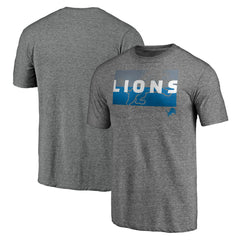Detroit Lions Square Off Tri-Blend T-Shirt - Heather Gray - NFL