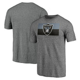 Las Vegas Raiders Square Off Tri-Blend T-Shirt - Heather Gray - NFL