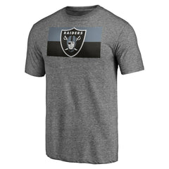 Las Vegas Raiders Square Off Tri-Blend T-Shirt - Heather Gray - NFL