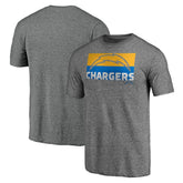 Los Angeles Chargers Square Off Tri-Blend T-Shirt - Heather Gray - NFL