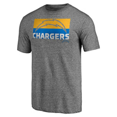 Los Angeles Chargers Square Off Tri-Blend T-Shirt - Heather Gray - NFL