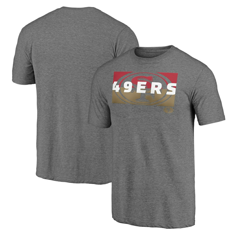 San Francisco 49ers Square Off Tri-Blend T-Shirt - Heather Gray - NFL