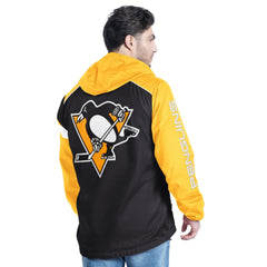 Pittsburgh Penguins G-III Sports by Carl Banks Lateral Half-Zip Hoodie Jacket - Black/Gold | NHL near me