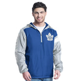 Toronto Maple Leafs G-III Sports by Carl Banks Lateral Half-Zip Hoodie Jacket - Blue/Gray | NHL sale
