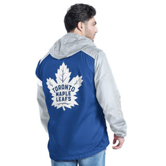 Toronto Maple Leafs G-III Sports by Carl Banks Lateral Half-Zip Hoodie Jacket - Blue/Gray | NHL sale