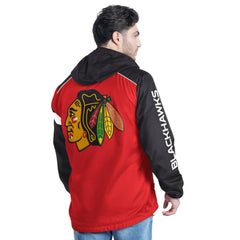 Chicago Blackhawks G-III Sports by Carl Banks Lateral Half-Zip Hoodie Jacket - Red/Black | NHL on sale