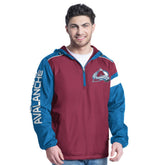 Colorado Avalanche G-III Sports by Carl Banks Lateral Half-Zip Hoodie Jacket - Burgundy/Navy | NHL sale