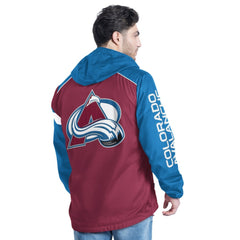 Colorado Avalanche G-III Sports by Carl Banks Lateral Half-Zip Hoodie Jacket - Burgundy/Navy | NHL sale