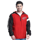 Detroit Red Wings G-III Sports by Carl Banks Lateral Half-Zip Hoodie Jacket - Red/Black | NHL on sale