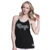 Los Angeles Kings G-III 4Her by Carl Banks Women's Curveball Racerback Scoop Neck Slub Tank Top - Black | NHL Lifestyle
