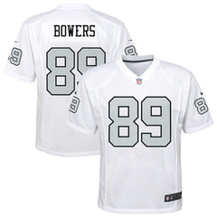 Brock Bowers Las Vegas Raiders Youth Alternate Game Jersey - White - Nike