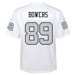 Brock Bowers Las Vegas Raiders Youth Alternate Game Jersey - White - Nike