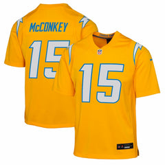 Ladd McConkey Los Angeles Chargers Youth Alternate Charger Power Game Player Jersey - Gold - Nike