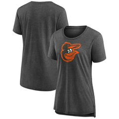 Baltimore Orioles Women's Weathered Official Logo Tri-Blend T-Shirt for sale