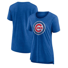 Chicago Cubs Women's Weathered Official Logo Tri-Blend T-Shirt Online
