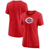 Cincinnati Reds Women's Weathered Official Logo Tri-Blend T-Shirt Outlet