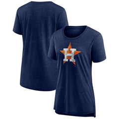 Houston Astros Women's Weathered Official Logo Tri-Blend T-Shirt Sale