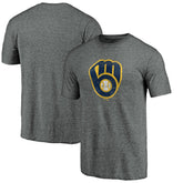 Milwaukee Brewers Weathered Official Logo Tri-Blend T-Shirt Outlet