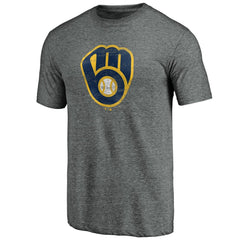 Milwaukee Brewers Weathered Official Logo Tri-Blend T-Shirt Outlet