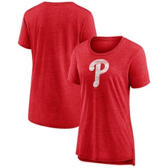Philadelphia Phillies Women's Weathered Official Logo Tri-Blend T-Shirt Near Me