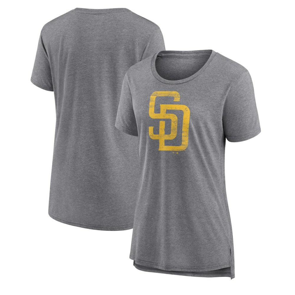 San Diego Padres Women's Weathered Official Logo Tri-Blend T-Shirt Sale