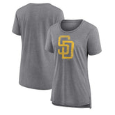 San Diego Padres Women's Weathered Official Logo Tri-Blend T-Shirt Sale