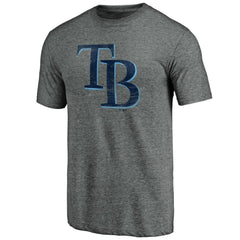Tampa Bay Rays Weathered Official Logo Tri-Blend T-Shirt Sale