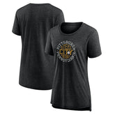 Pittsburgh Steelers Women's Steel City Tri-Blend T-Shirt - Charcoal - NFL