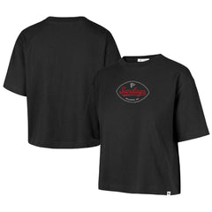 Atlanta Falcons '47 Women's Windthrow Reed City Sundays T-Shirt - Black - 47 brand