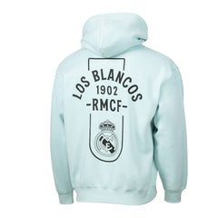 Real Madrid Sport Design Sweden Streetwear Relaxed Pullover Hoodie Light Blue