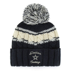 Dallas Cowboys '47 Women's Emma Cuffed Knit Hat with Pom - Navy - 47 brand