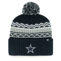 Dallas Cowboys '47 Youth Polar Vortex Cuffed Knit Hat with Pom - Navy - 47 brand