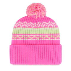 Dallas Cowboys '47 Girls Youth Polar Vortex Cuffed Knit Hat with Pom - Pink - 47 brand