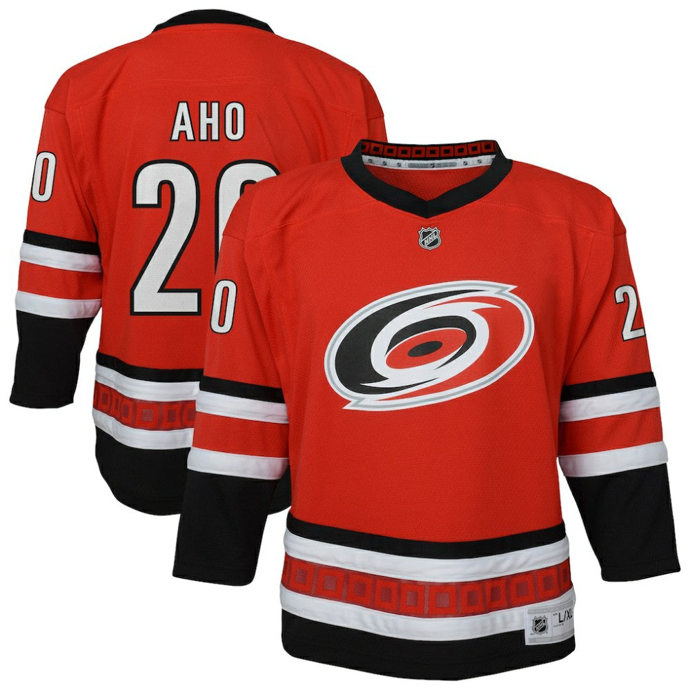 Sebastian Aho Carolina Hurricanes Outerstuff Youth Alternate Replica Jersey - Red | NHL Lifestyle