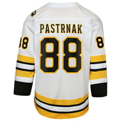 David Pastrnak Boston Bruins Youth Home Replica Player Jersey - White | NHL Clearance
